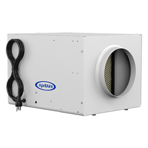 AprilAire 300 Self-Contained Evaporative Humidifier. 120 VAC. 60 Hz. 1 Phase. 13 GPD at 80 ft. Effective Hard Duct Length.